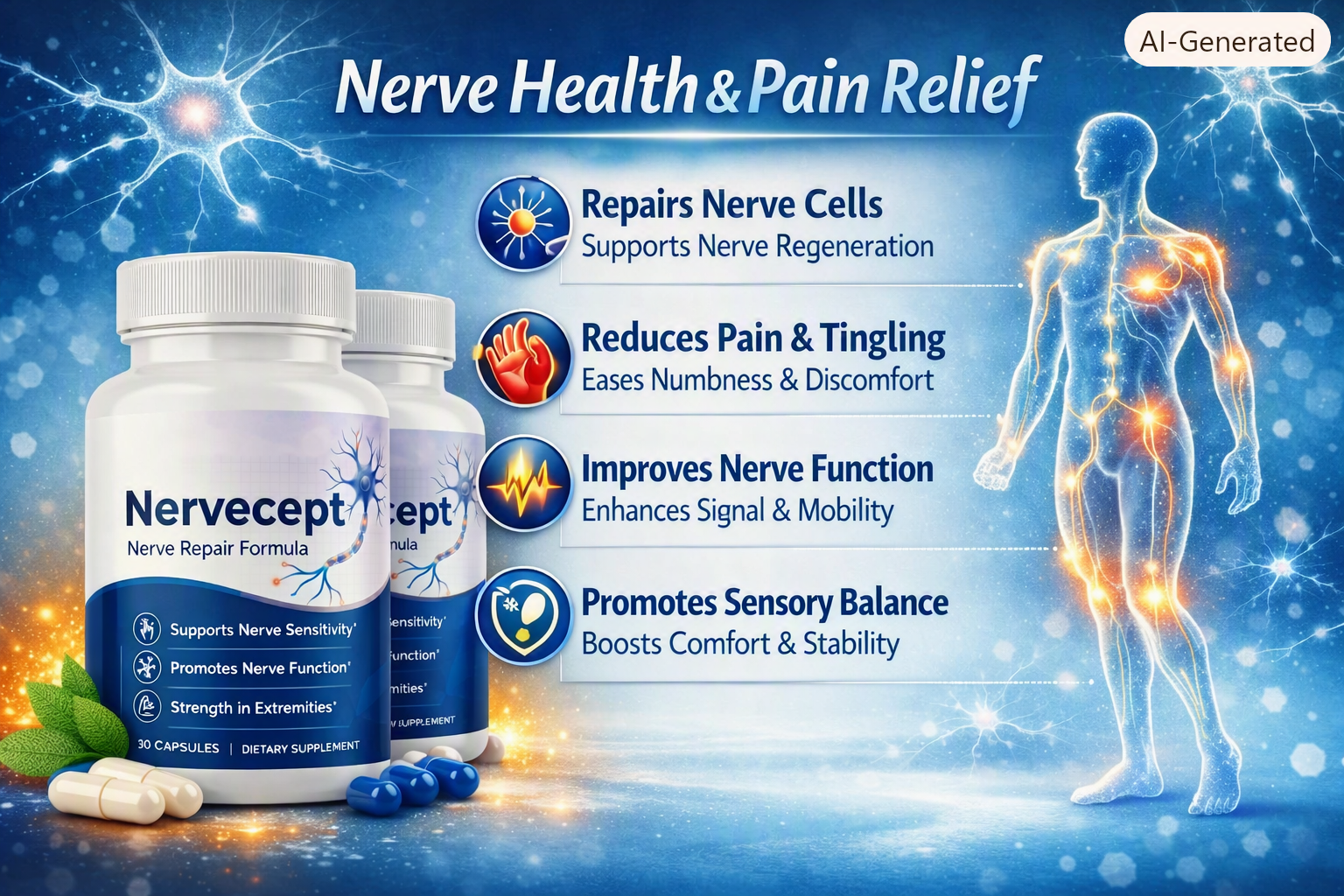 How Nervecept works: nerve-health, discomfort, energy